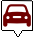 Color icon of a burgundy sedan car
